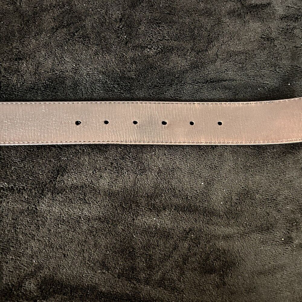 Louis Vuitton Initiales Leather Belt Brown Gold LV Buckle Size Small - Picture 5 of 10